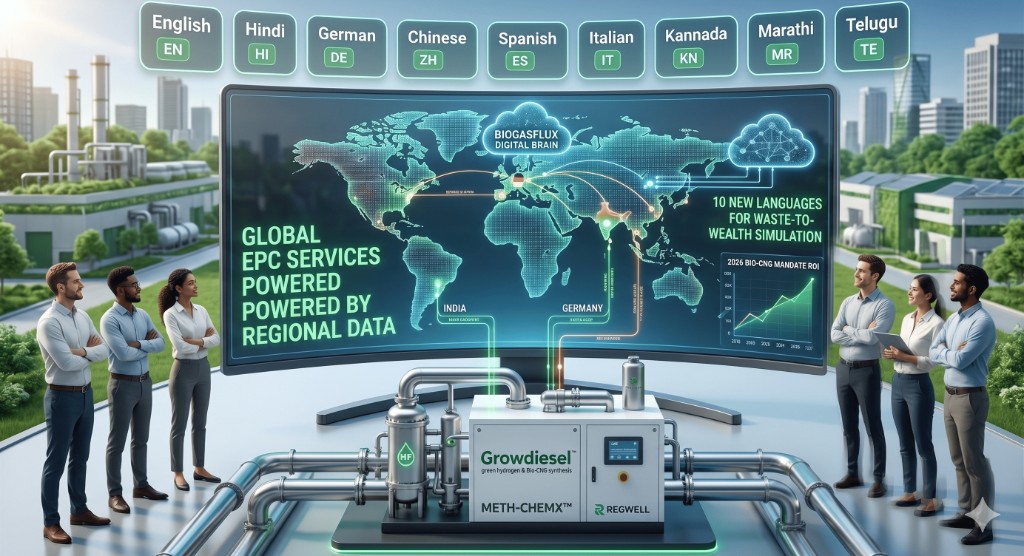 BiogasFlux multilingual dashboard and analytics expansion Localized Bio-CNG ROI analytics with multilingual dashboards and reports